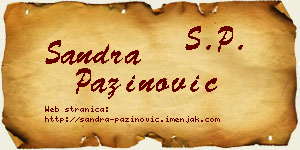 Sandra Pažinović vizit kartica